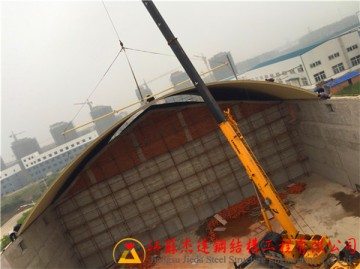 安徽國家標(biāo)準(zhǔn)糧庫拱形屋頂施工日記