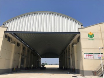 江蘇揚(yáng)州高郵糧庫拱形屋頂罩棚工程